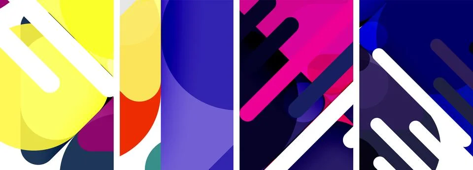 Geometric elements abstract backgrounds for wallpaper, business card, cover Stock Illustration