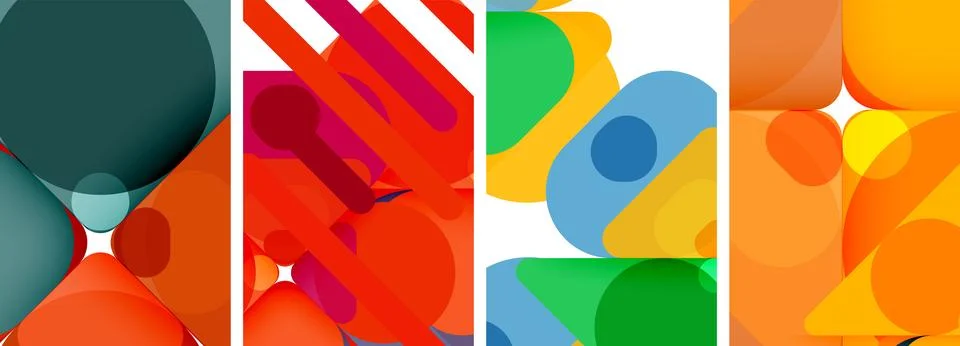 Geometric elements abstract backgrounds for wallpaper, business card, cover Stock Illustration