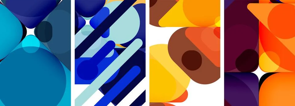 Geometric elements abstract backgrounds for wallpaper, business card, cover Stock Illustration