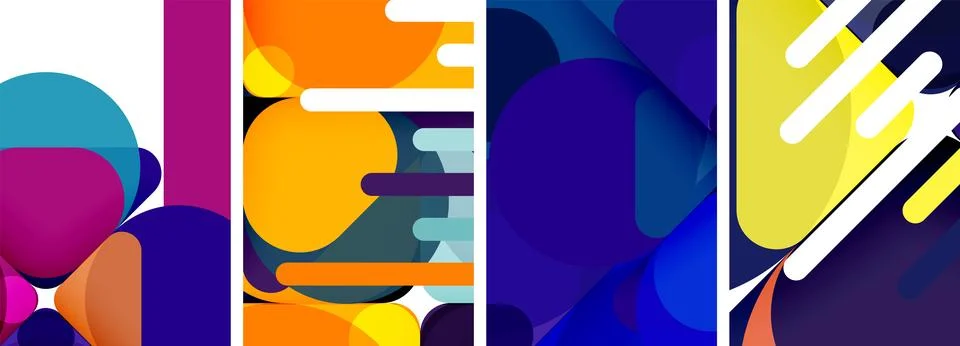 Geometric elements abstract backgrounds for wallpaper, business card, cover Illustrazione stock