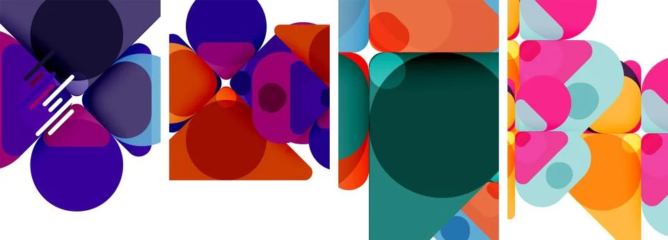 Geometric elements abstract backgrounds for wallpaper, business card, cover Stock Illustration