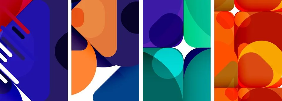 Geometric elements abstract backgrounds for wallpaper, business card, cover Illustrazione stock