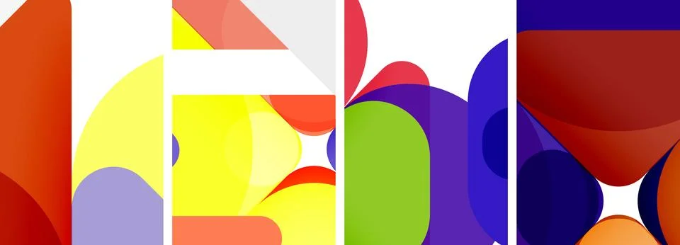 Geometric elements abstract backgrounds for wallpaper, business card, cover Stock Illustration