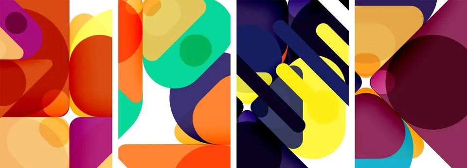 Geometric elements abstract backgrounds for wallpaper, business card, cover Stock Illustration