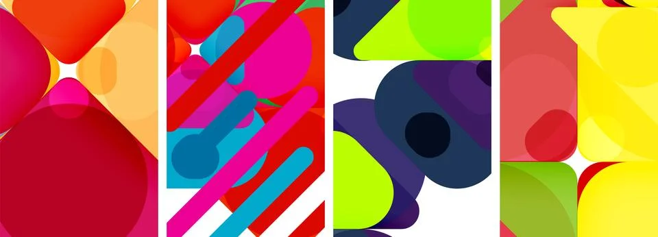 Geometric elements abstract backgrounds for wallpaper, business card, cover Stock Illustration