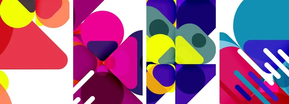 Geometric elements abstract backgrounds for wallpaper, business card, cover Stock Illustration