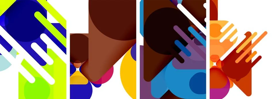 Geometric elements abstract backgrounds for wallpaper, business card, cover Illustrazione stock