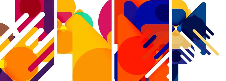 Geometric elements abstract backgrounds for wallpaper, business card, cover Stock Illustration