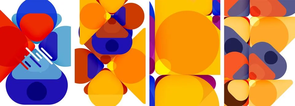 Geometric elements abstract backgrounds for wallpaper, business card, cover Stock Illustration