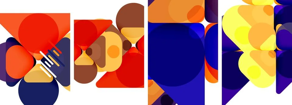 Geometric elements abstract backgrounds for wallpaper, business card, cover Stock Illustration