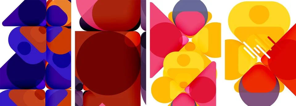 Geometric elements abstract backgrounds for wallpaper, business card, cover Stock Illustration