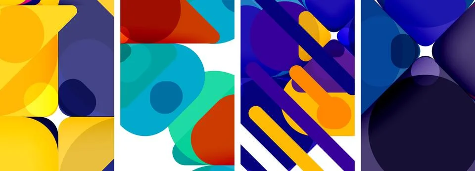 Geometric elements abstract backgrounds for wallpaper, business card, cover Stock Illustration