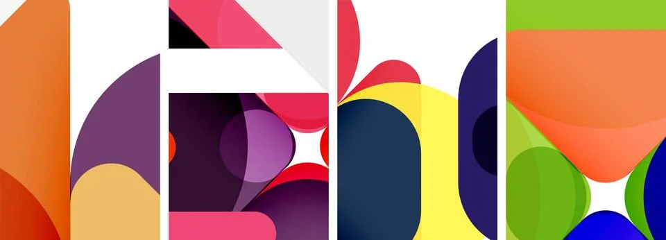 Geometric elements abstract backgrounds for wallpaper, business card, cover Stock Illustration