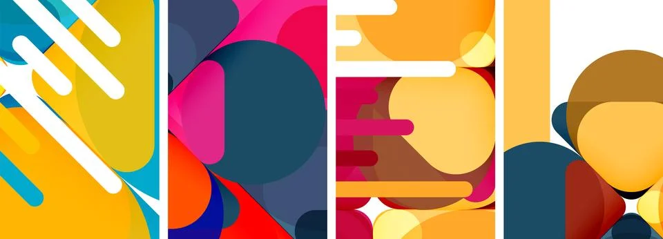 Geometric elements abstract backgrounds for wallpaper, business card, cover Stock Illustration