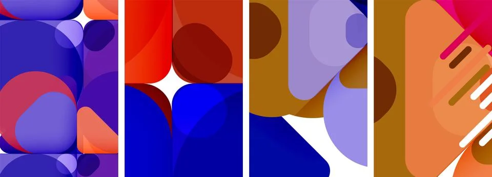 Geometric elements abstract backgrounds for wallpaper, business card, cover Stock Illustration