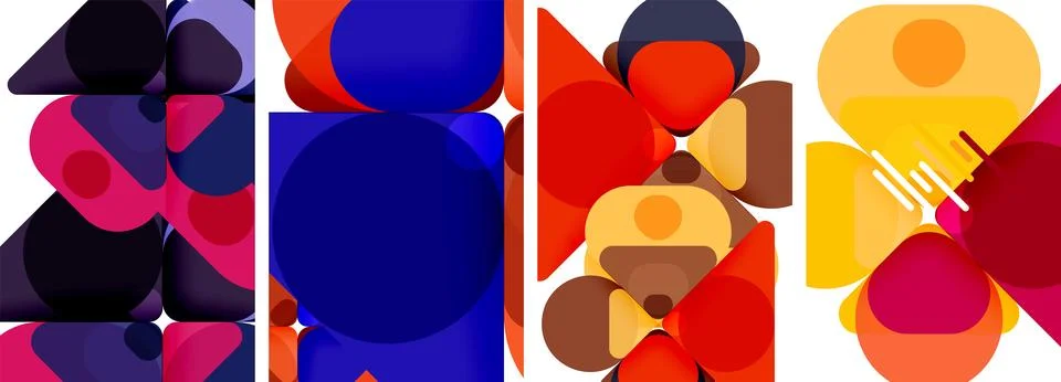 Geometric elements abstract backgrounds for wallpaper, business card, cover Stock Illustration