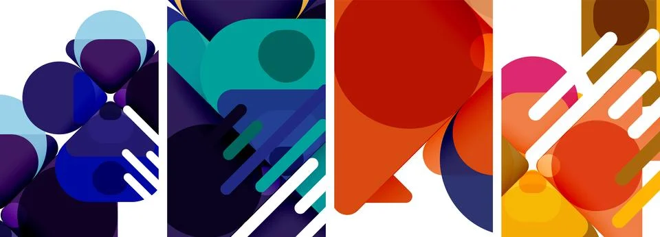 Geometric elements abstract backgrounds for wallpaper, business card, cover Stock Illustration