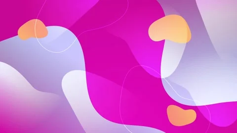 Geometric elements and colorful shapes in a vibrant abstract design on pink Stock Footage 311610996