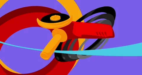 Geometric elements with Angle grinder Stock Footage 331182515