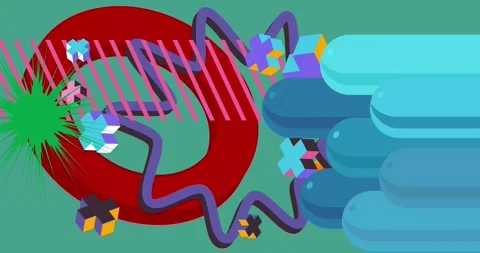 Geometric elements background Stock Footage 281049888