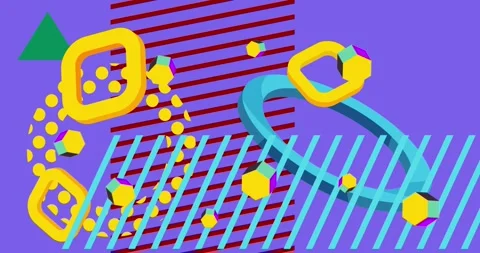 Geometric elements background scene Stock Footage 278054558