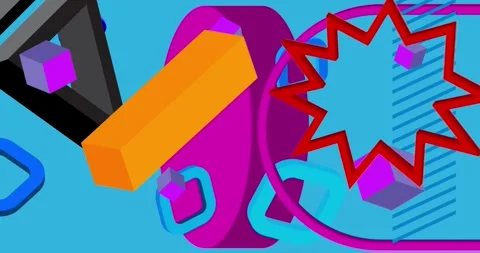 Geometric elements background  video Stock Footage 278054546