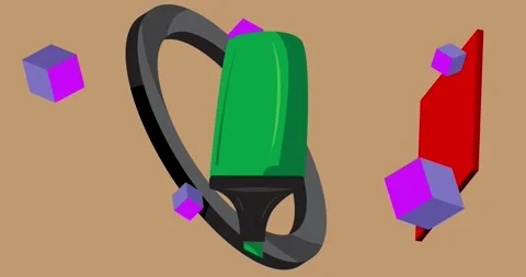 Geometric elements with Felt Tip Pen animation Stock Footage 329143002