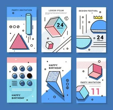 Geometric elements Memphis Stock Illustration