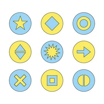 Geometric elements for mobile application interface, planner, journal Illustrazione stock