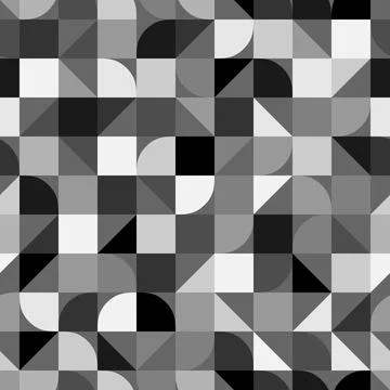 Geometric elements modern seamless pattern. Irregular chaotic print texture Stockillustratie