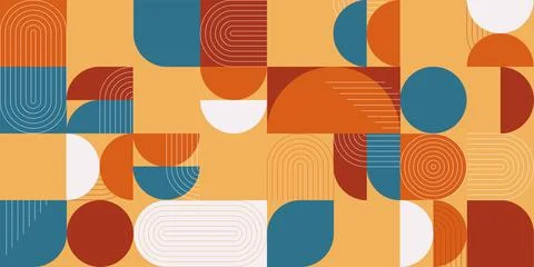 Geometric elements modern seamless pattern Stock Illustration