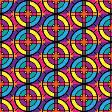 Geometric elements seamless vector pattern Stockillustratie