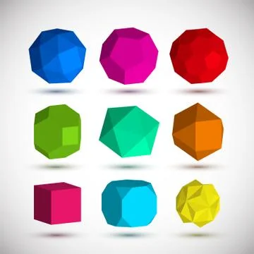 Geometric elements set Stock Illustration