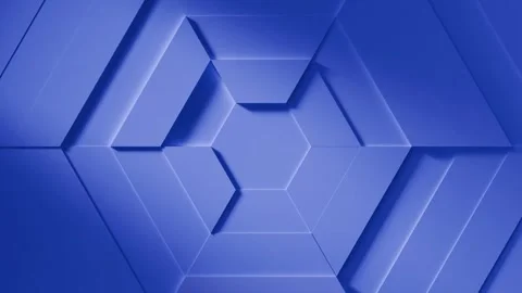 Geometric elements shift and align creating intricate pattern Stock Footage 318451415