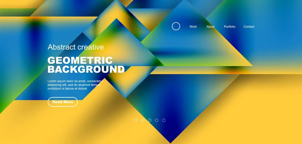 Geometric elements - squares and triangles composition background. Stock Illustration