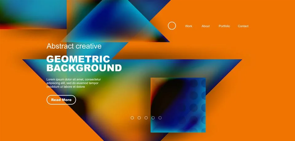 Geometric elements - squares and triangles composition background. Stockillustratie