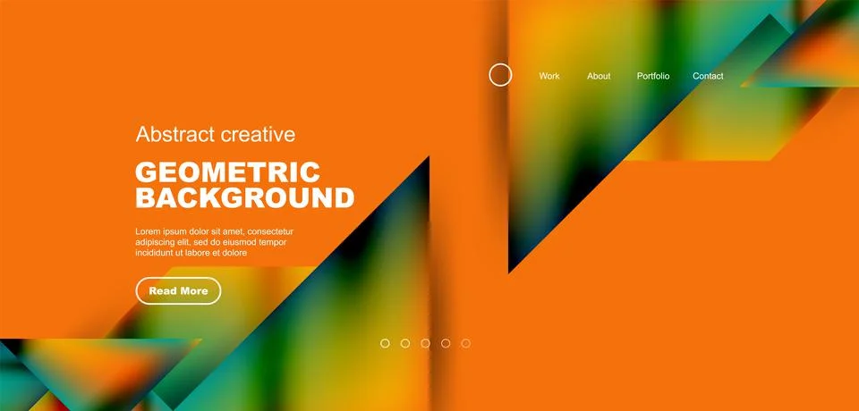 Geometric elements - squares and triangles composition background. Illustrazione stock