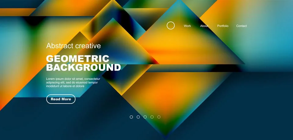 Geometric elements - squares and triangles composition background. Stockillustratie