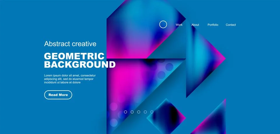 Geometric elements - squares and triangles composition background. Illustrazione stock