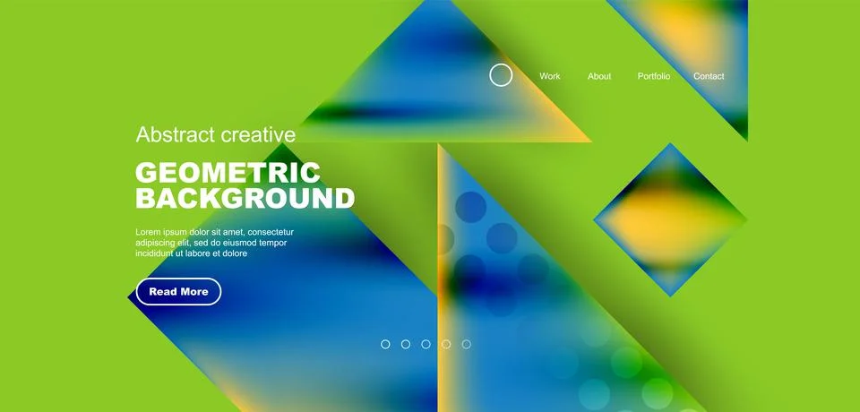 Geometric elements - squares and triangles composition background. Stock Illustration