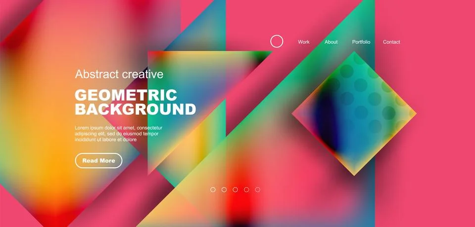 Geometric elements - squares and triangles composition background. Stock Illustration