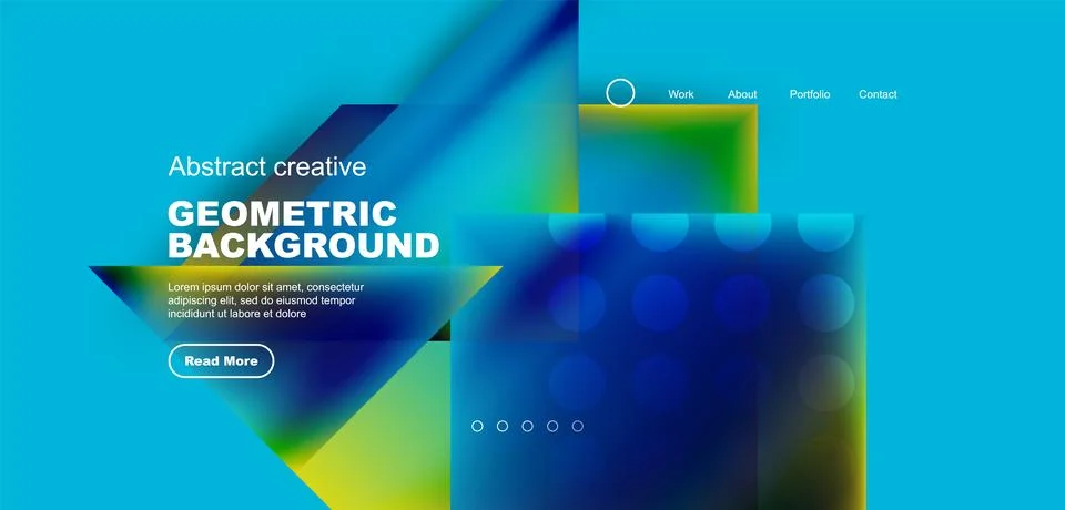 Geometric elements - squares and triangles composition background. Stock Illustration