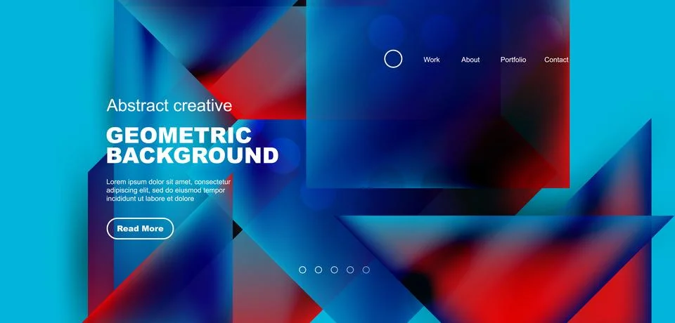 Geometric elements - squares and triangles composition background. Stock Illustration