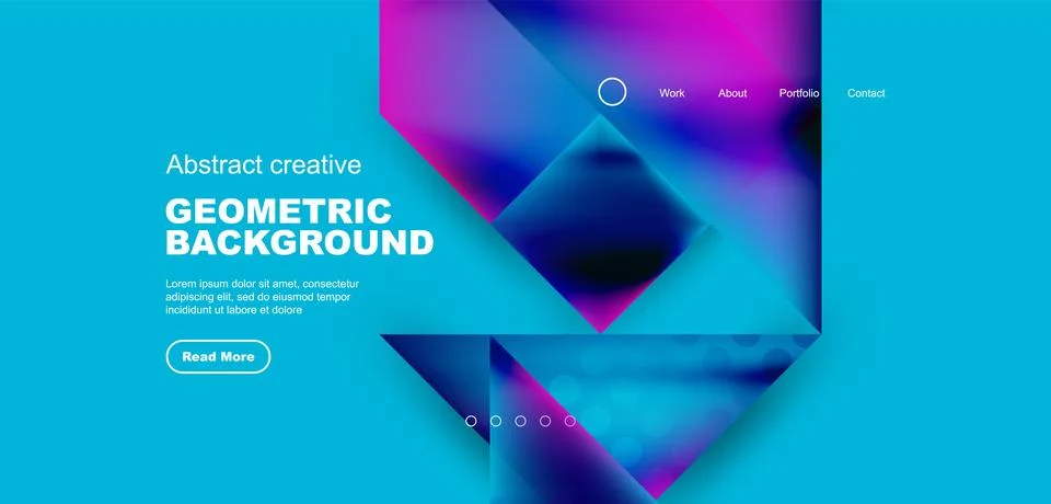 Geometric elements - squares and triangles composition background. Stock Illustration