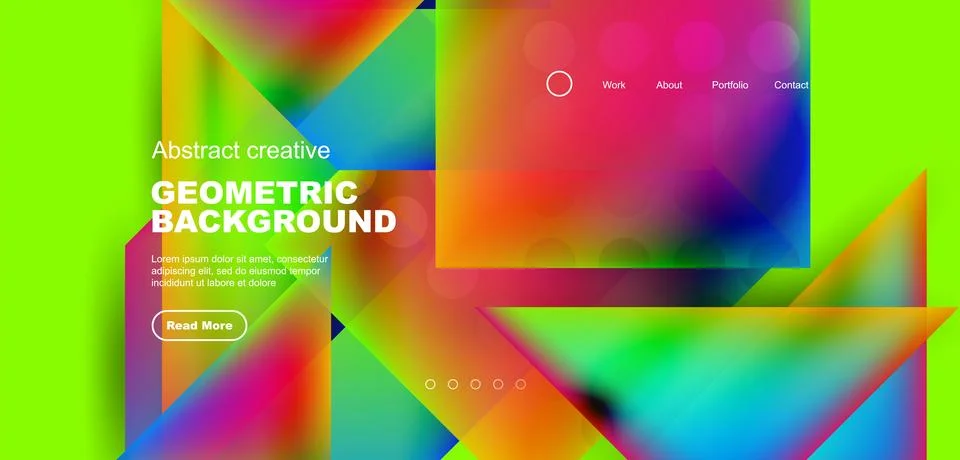 Geometric elements - squares and triangles composition background. Stock Illustration