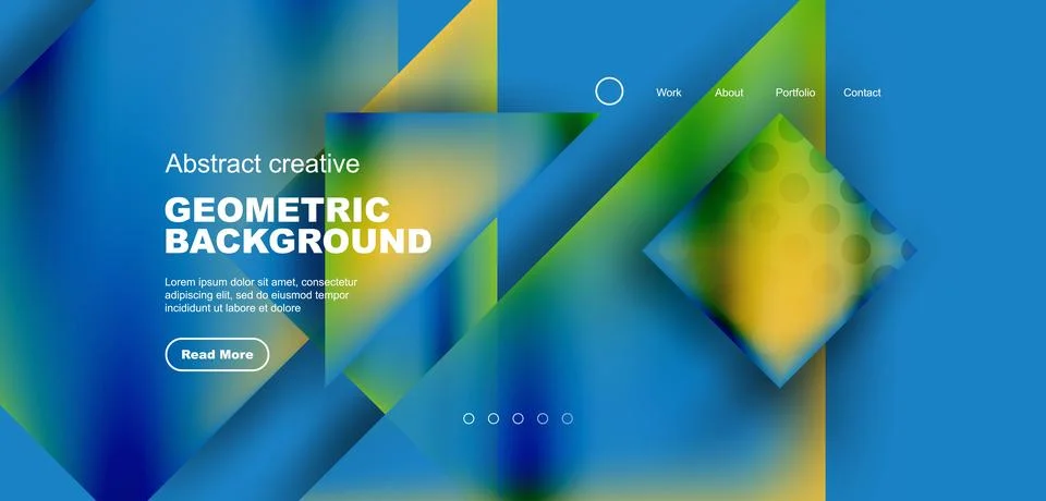 Geometric elements - squares and triangles composition background. Illustrazione stock