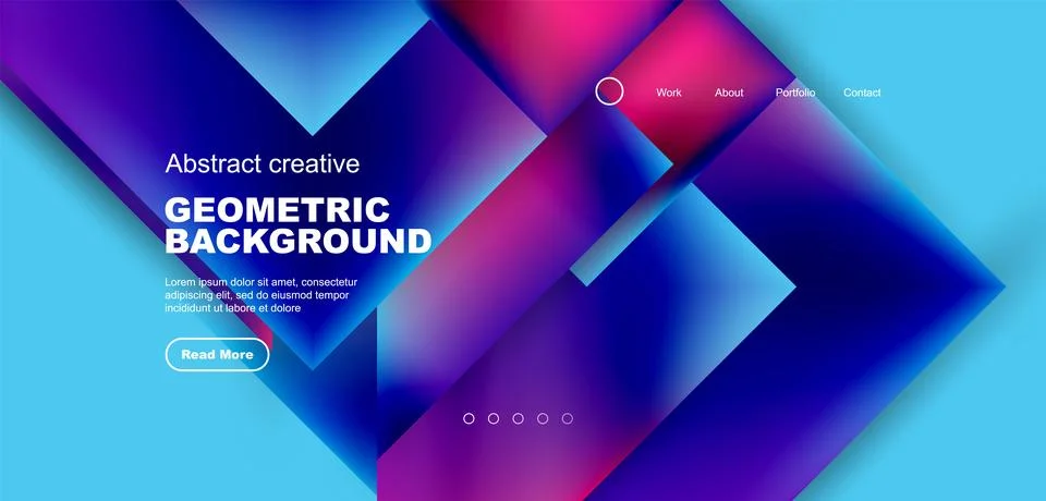 Geometric elements - squares and triangles composition background. Stock Illustration