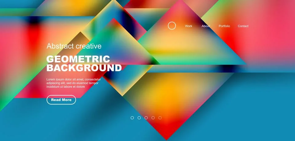 Geometric elements - squares and triangles composition background. Stock Illustration