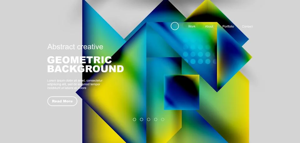 Geometric elements - squares and triangles composition background. Stock Illustration