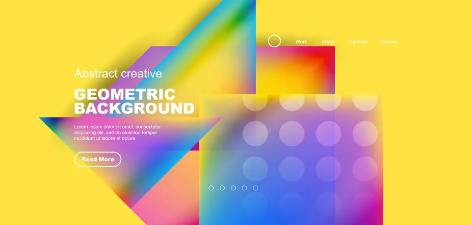 Geometric elements - squares and triangles composition background. Stock Illustration